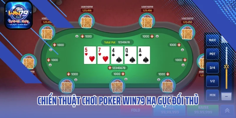 Chiến thuật chơi Poker Win79 hạ gục đối thủ
