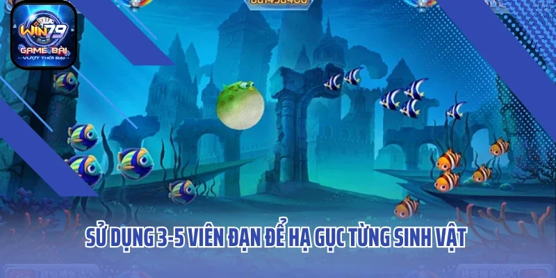 Sử dụng 3-5 viên đạn để hạ gục từng sinh vật biển